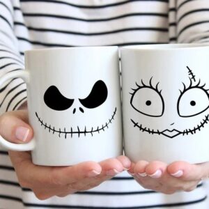Awesome The Nightmare Before Christmas Jack And Sally Coffee Mug