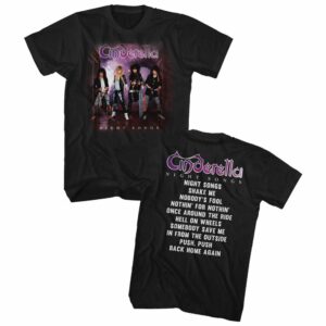 Cinderella – Night Songs Album – Short Sleeve – Adult – T-Shirt