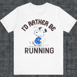 Peanuts Snoopy I’d Rather Be Running Shirt