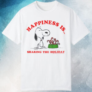 Snoopy Happiness Is Sharing The Holiday T-shirt