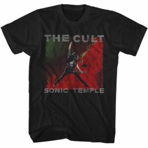 The Cult – Sonic Temple Album – American Classics – Solid Black Adult Short Sleeve T-Shirt