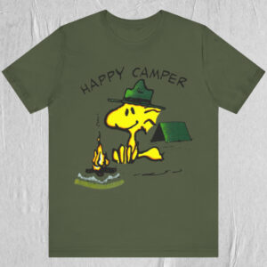 Vintage 90s Peanuts Woodstock Happy Camper Shirt