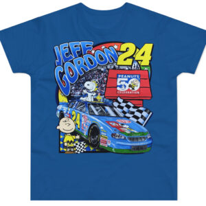 Vintage Jeff Gordon Snoopy Peanuts 50th NASCAR T-shirt