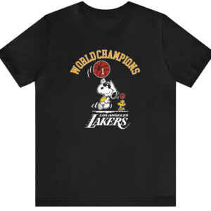 Vintage Los Angeles Lakers Snoopy World Champions T-shirt
