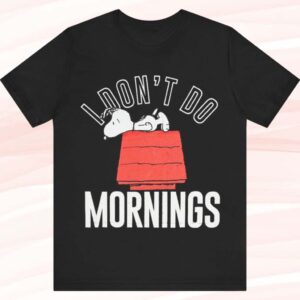 Vintage Peanuts Snoopy I Don’t Do Mornings Shirt