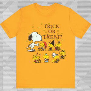 Vintage Peanuts Snoopy Woodstock Trick Or Treat Shirt
