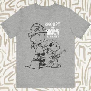 Vintage Snoopy Charlie Brown As Pirates Cartoon Shirt