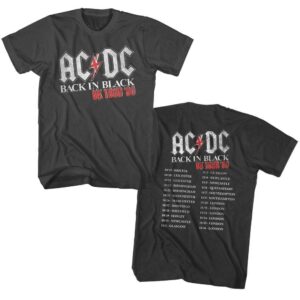 ACDC Back in Black UK Tour 1980 Men’s T Shirt