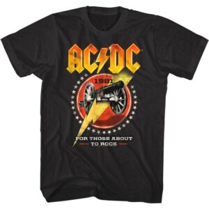 ACDC Cannon Lightning Bolt Men’s T Shirt