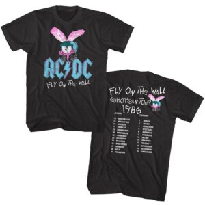ACDC Fly On The Wall European Tour 1986 Men’s T Shirt