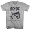 ACDC For Those About to Rock Cannon Men’s Gray T Shirt
