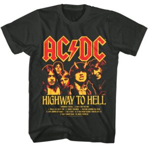ACDC Highway to Hell Track List Men’s T Shirt