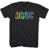 ACDC Neon Rainbow Logo Men’s T Shirt