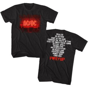ACDC PWR Up Album Tracklist Men’s T Shirt