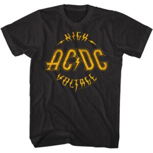 ACDC Vintage High Voltage Men’s Black T Shirt