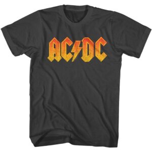 ACDC Vintage Orange Logo Men’s T Shirt