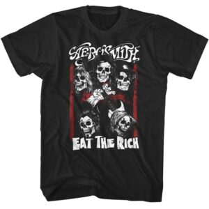 Aerosmith Eat the Rich Skulls Men’s T Shirt
