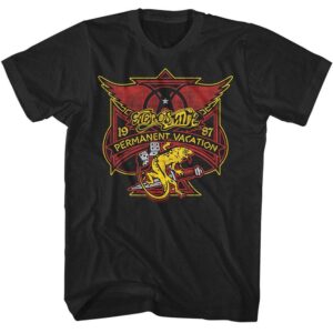 Aerosmith Permanent Vacation Lizard 1987 Men’s T Shirt