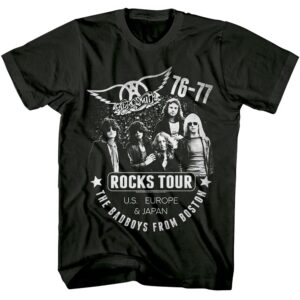 Aerosmith Rocks World Tour 76-77 Men’s T Shirt