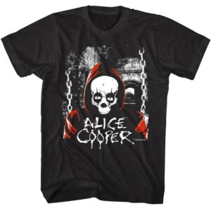 Alice Cooper Hooded Skull Men’s T Shirt