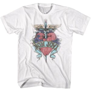 Bon Jovi Pierced Heart Tattoo Men’s T Shirt