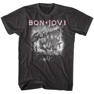 Bon Jovi Slippery When Wet Steam Men’s T Shirt