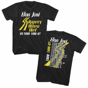 Bon Jovi Slippery When Wet Tour 1986 Men’s T Shirt