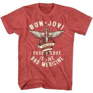 Bon Jovi Your Love Is Like Bad Medicine Men’s T Shirt