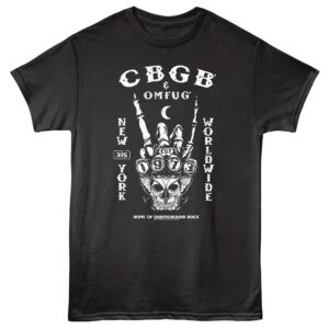 CBGB Skeleton Rock Hand Men’s T Shirt