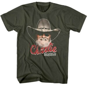 Charlie Daniels Bearded Cowboy Men’s T Shirt