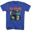 Def Leppard 80s Albums Men’s Blue T Shirt