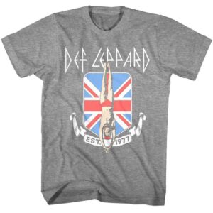 Def Leppard Diver Union Jack Men’s T Shirt