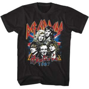 Def Leppard Hysteria 1987 Faces Men’s T Shirt