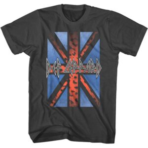 Def Leppard Leopard UK Flag Men’s T Shirt