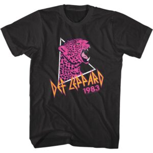 Def Leppard Pink Leopard 83 Men’s T Shirt