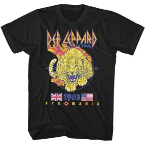 Def Leppard Pyromania US Tour 1983 Men’s T Shirt
