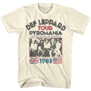 Def Leppard Pyromania USA Tour 1983 Men’s T Shirt