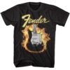 Fender Flaming Guitar Men’s T Shirt