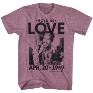Jimi Hendrix Bold As Love 1969 Men’s T-Shirt