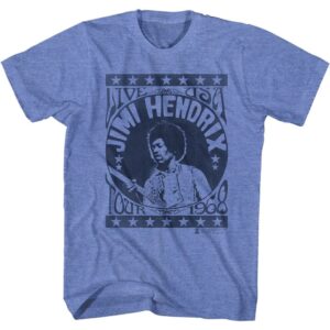 Jimi Hendrix Live USA Tour 1968 Men’s T-Shirt