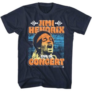 Jimi Hendrix Live in Concert Men’s T-Shirt