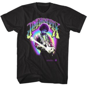 Jimi Hendrix Neon Halo Men’s T-Shirt
