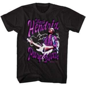 Jimi Hendrix Purple Haze Lightning Men’s T-Shirt