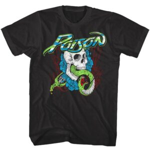 Poison Snake Skull Roses Men’s T Shirt