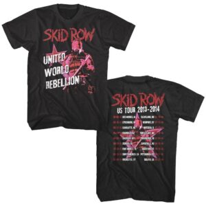 Skid Row United World Rebellion US Tour 2013-14 Men’s T Shirt