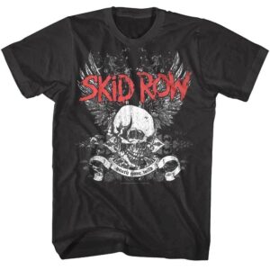 Skid Row Youth Gone Wild Winged Skull Men’s T Shirt