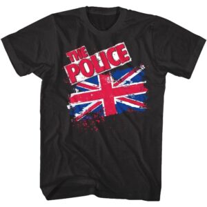The Police Union Jack British Flag Men’s T Shirt