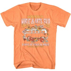 Woodstock Floral Hippie Van Men’s T-Shirt