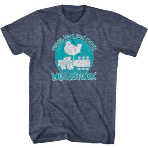 Woodstock Peace Love & Music Men’s T-Shirt