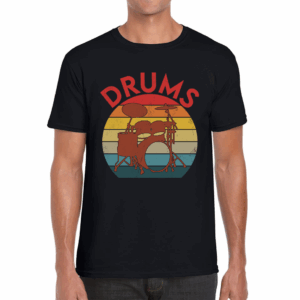 Vintage Drummer Musician Famous Drums For Famous Drummer Mens Tee Top